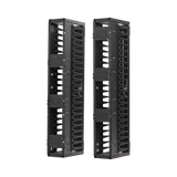 Tripp Lite High-Capacity Vertical Cable Manager, Deep Double Finger Duct with Cover, Single Sided, 6 in. Wide, Black, 7 ft. (2.2 m) — Being Shipped