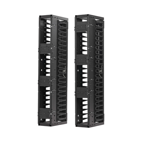 Tripp Lite High-Capacity Vertical Cable Manager, Deep Double Finger Duct with Cover, Single Sided, 6 in. Wide, Black, 7 ft. (2.2 m) — Being Shipped