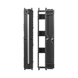 Tripp Lite High-Capacity Vertical Cable Manager, Deep Double Finger Duct with Cover, Single Sided, 6 in. Wide, Black, 7 ft. (2.2 m) — Being Shipped