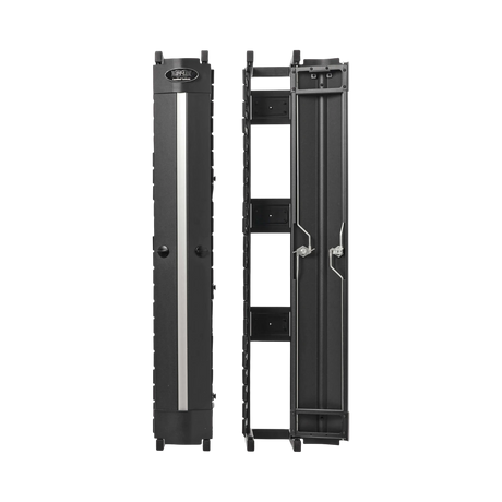 Tripp Lite High-Capacity Vertical Cable Manager, Deep Double Finger Duct with Cover, Single Sided, 6 in. Wide, Black, 7 ft. (2.2 m) — Being Shipped