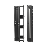Tripp Lite High-Capacity Vertical Cable Manager, Deep Double Finger Duct with Cover, Single Sided, 6 in. Wide, Black, 7 ft. (2.2 m) — Being Shipped