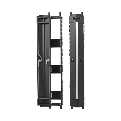 Tripp Lite High-Capacity Vertical Cable Manager, Deep Double Finger Duct with Cover, Single Sided, 6 in. Wide, Black, 7 ft. (2.2 m) — Being Shipped
