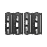 Tripp Lite High-Capacity Vertical Cable Manager, Deep Double Finger Duct with Cover, Double Sided, 12 in. Wide, Black, 7 ft. (2.2 m) — Being Shipped