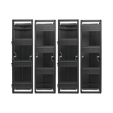 Tripp Lite High-Capacity Vertical Cable Manager, Deep Double Finger Duct with Cover, Double Sided, 12 in. Wide, Black, 7 ft. (2.2 m) — Being Shipped