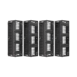 Tripp Lite High-Capacity Vertical Cable Manager, Deep Double Finger Duct with Cover, Double Sided, 12 in. Wide, Black, 7 ft. (2.2 m) — Being Shipped