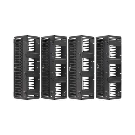 Tripp Lite High-Capacity Vertical Cable Manager, Deep Double Finger Duct with Cover, Double Sided, 12 in. Wide, Black, 7 ft. (2.2 m) — Being Shipped