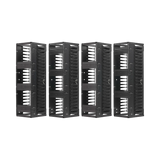 Tripp Lite High-Capacity Vertical Cable Manager, Deep Double Finger Duct with Cover, Double Sided, 12 in. Wide, Black, 7 ft. (2.2 m) — Being Shipped