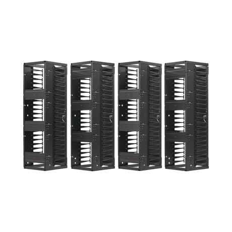 Tripp Lite High-Capacity Vertical Cable Manager, Deep Double Finger Duct with Cover, Double Sided, 12 in. Wide, Black, 7 ft. (2.2 m) — Being Shipped