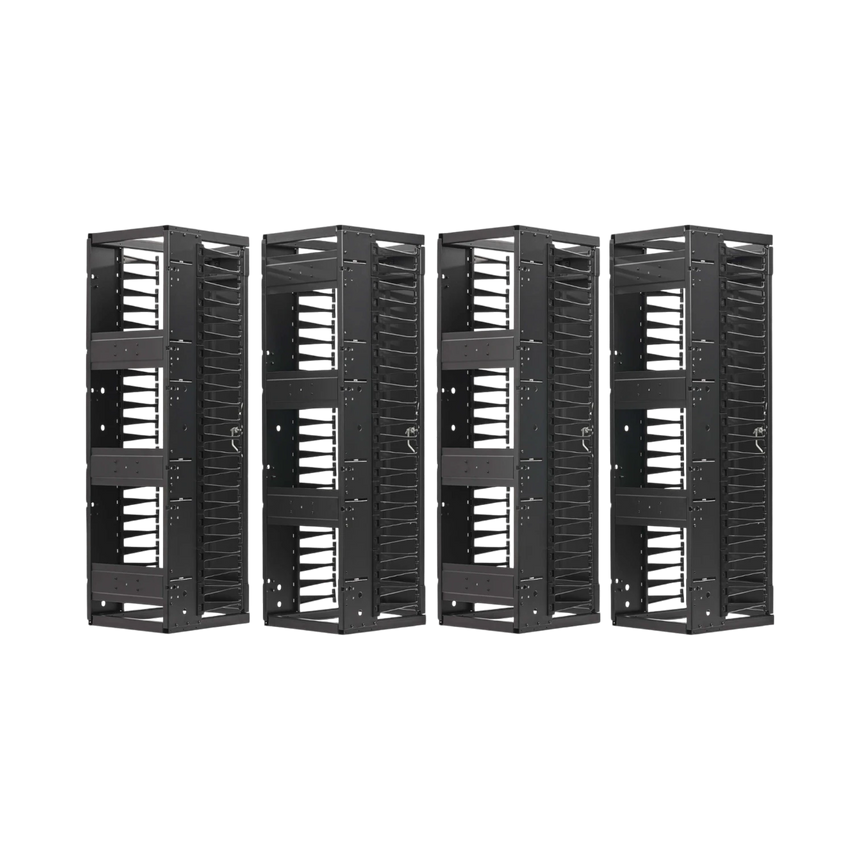 Tripp Lite High-Capacity Vertical Cable Manager, Deep Double Finger Duct with Cover, Double Sided, 12 in. Wide, Black, 7 ft. (2.2 m) — Being Shipped