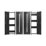 Tripp Lite High-Capacity Vertical Cable Manager, Deep Double Finger Duct with Cover, Double Sided, 12 in. Wide, Black, 7 ft. (2.2 m) — Being Shipped