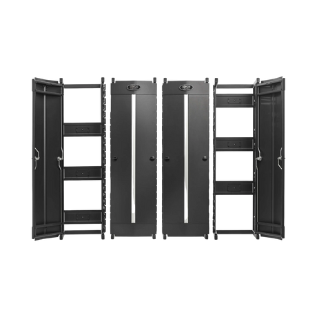 Tripp Lite High-Capacity Vertical Cable Manager, Deep Double Finger Duct with Cover, Double Sided, 12 in. Wide, Black, 7 ft. (2.2 m) — Being Shipped
