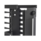 Tripp Lite High-Capacity Vertical Cable Manager, Deep Double Finger Duct with Cover, Double Sided, 12 in. Wide, Black, 7 ft. (2.2 m) — Being Shipped