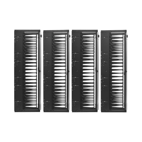 Tripp Lite High-Capacity Vertical Cable Manager, Deep Double Finger Duct with Cover, Double Sided, 12 in. Wide, Black, 7 ft. (2.2 m) — Being Shipped