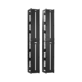 Tripp Lite High-Capacity Vertical Cable Manager, Deep Double Finger Duct with Cover, Double Sided, 12 in. Wide, Black, 7 ft. (2.2 m) — Being Shipped