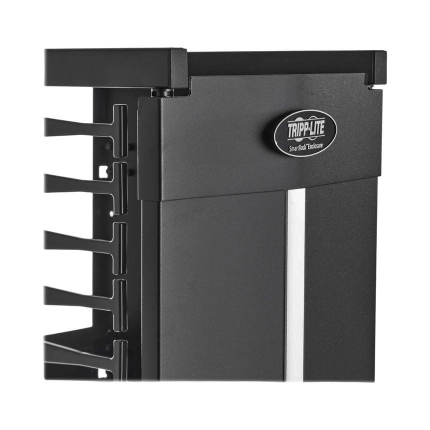 Tripp Lite High-Capacity Vertical Cable Manager, Deep Double Finger Duct with Cover, Double Sided, 12 in. Wide, Black, 7 ft. (2.2 m) — Being Shipped