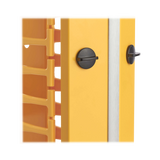 Tripp Lite High-Capacity Vertical Cable Manager, Deep Double Finger Duct with Cover, Single Sided, 6 in. Wide, Yellow, 7 ft. (2.2 m) — Being Shipped