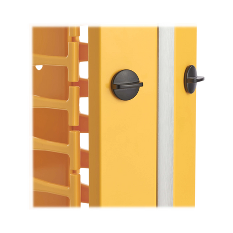Tripp Lite High-Capacity Vertical Cable Manager, Deep Double Finger Duct with Cover, Single Sided, 6 in. Wide, Yellow, 7 ft. (2.2 m) — Being Shipped