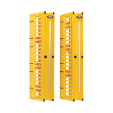 Tripp Lite High-Capacity Vertical Cable Manager, Deep Double Finger Duct with Cover, Single Sided, 6 in. Wide, Yellow, 7 ft. (2.2 m) — Being Shipped