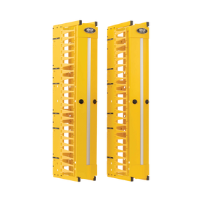 Tripp Lite High-Capacity Vertical Cable Manager, Deep Double Finger Duct with Cover, Single Sided, 6 in. Wide, Yellow, 7 ft. (2.2 m) — Being Shipped