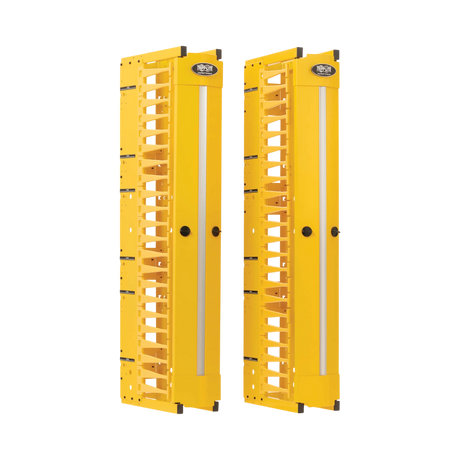 Tripp Lite High-Capacity Vertical Cable Manager, Deep Double Finger Duct with Cover, Single Sided, 6 in. Wide, Yellow, 7 ft. (2.2 m) — Being Shipped