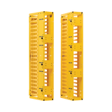 Tripp Lite High-Capacity Vertical Cable Manager, Deep Double Finger Duct with Cover, Single Sided, 6 in. Wide, Yellow, 7 ft. (2.2 m) — Being Shipped