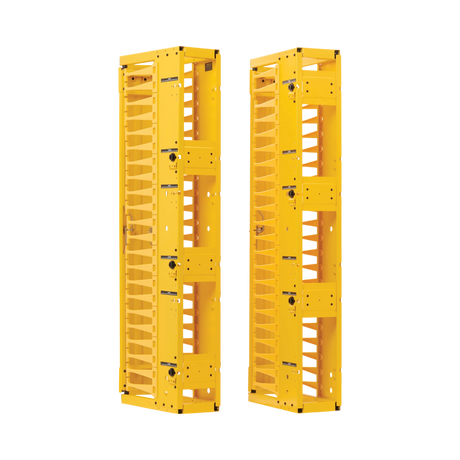 Tripp Lite High-Capacity Vertical Cable Manager, Deep Double Finger Duct with Cover, Single Sided, 6 in. Wide, Yellow, 7 ft. (2.2 m) — Being Shipped