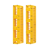 Tripp Lite High-Capacity Vertical Cable Manager, Deep Double Finger Duct with Cover, Single Sided, 6 in. Wide, Yellow, 7 ft. (2.2 m) — Being Shipped