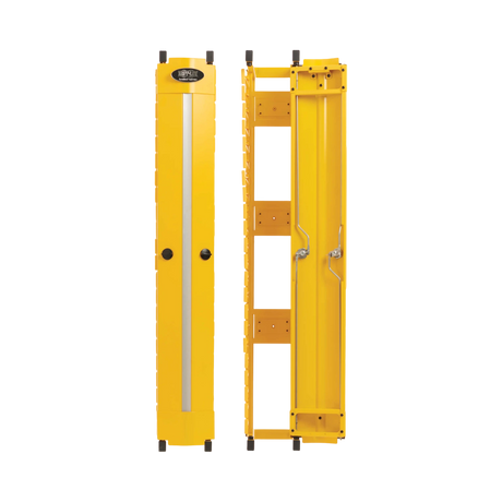 Tripp Lite High-Capacity Vertical Cable Manager, Deep Double Finger Duct with Cover, Single Sided, 6 in. Wide, Yellow, 7 ft. (2.2 m) — Being Shipped