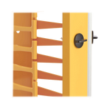 Tripp Lite High-Capacity Vertical Cable Manager, Deep Double Finger Duct with Cover, Single Sided, 6 in. Wide, Yellow, 7 ft. (2.2 m) — Being Shipped