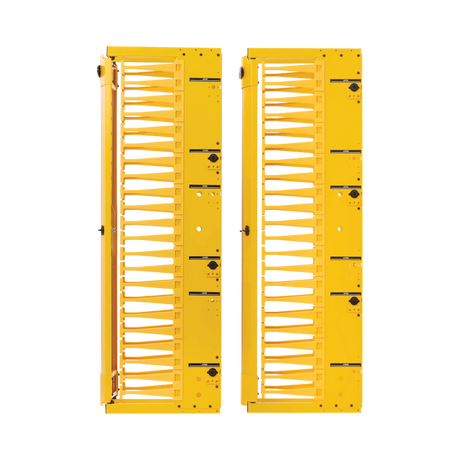 Tripp Lite High-Capacity Vertical Cable Manager, Deep Double Finger Duct with Cover, Single Sided, 6 in. Wide, Yellow, 7 ft. (2.2 m) — Being Shipped