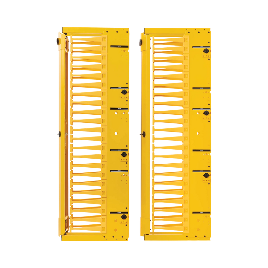 Tripp Lite High-Capacity Vertical Cable Manager, Deep Double Finger Duct with Cover, Single Sided, 6 in. Wide, Yellow, 7 ft. (2.2 m) — Being Shipped