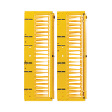 Tripp Lite High-Capacity Vertical Cable Manager, Deep Double Finger Duct with Cover, Single Sided, 6 in. Wide, Yellow, 7 ft. (2.2 m) — Being Shipped