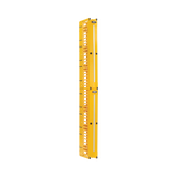 Tripp Lite High-Capacity Vertical Cable Manager, Deep Double Finger Duct with Cover, Single Sided, 6 in. Wide, Yellow, 7 ft. (2.2 m) — Being Shipped