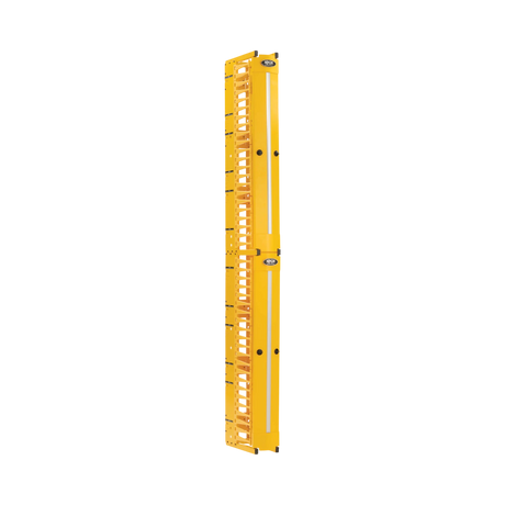 Tripp Lite High-Capacity Vertical Cable Manager, Deep Double Finger Duct with Cover, Single Sided, 6 in. Wide, Yellow, 7 ft. (2.2 m) — Being Shipped
