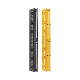 Tripp Lite High-Capacity Vertical Cable Manager - Deep Double Finger Duct with Cover, Double Sided, 6 in. Wide, Yellow/Black, 7 ft. (2.2 m) — Being Shipped