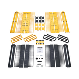 Tripp Lite High-Capacity Vertical Cable Manager - Deep Double Finger Duct with Cover, Double Sided, 6 in. Wide, Yellow/Black, 7 ft. (2.2 m) — Being Shipped