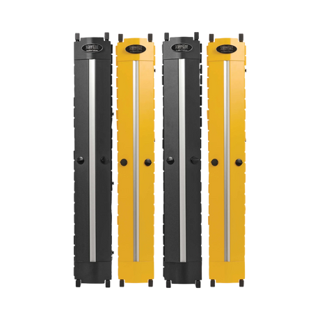 Tripp Lite High-Capacity Vertical Cable Manager - Deep Double Finger Duct with Cover, Double Sided, 6 in. Wide, Yellow/Black, 7 ft. (2.2 m) — Being Shipped