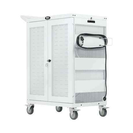Tripp Lite Safe-IT Multi-Device UV Charging Cart, Hospital-Grade, 32 AC Outlets, White — Being Shipped