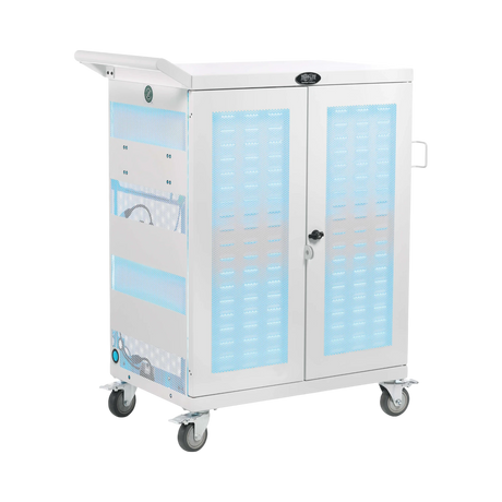 Tripp Lite Safe-IT Multi-Device UV Charging Cart, Hospital-Grade, 32 AC Outlets, White — Being Shipped