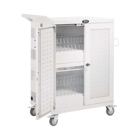 Tripp Lite Safe-IT Multi-Device UV Charging Cart, Hospital-Grade, 32 AC Outlets, White — Being Shipped