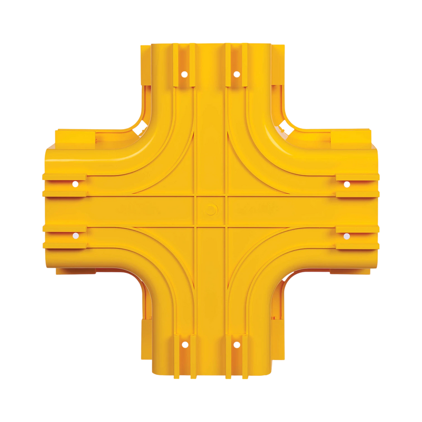 Tripp Lite Toolless Horizontal 4-Way Junction for Fiber Routing System, 120 mm (5 in.) — Being Shipped