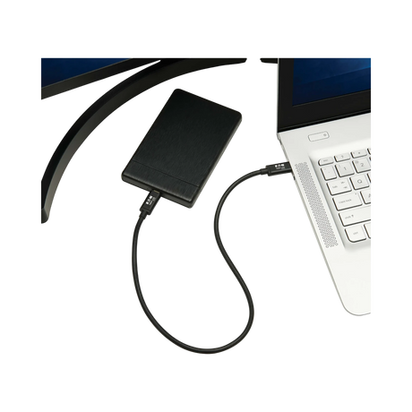 Tripp Lite Thunderbolt 3 Passive Cable (M/M), 40 Gbps, 5A 100W Power Delivery, 4K/60 Hz, 0.5 m (1.6 ft.), Black — Being Shipped