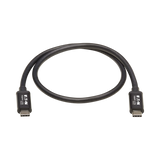 Tripp Lite Thunderbolt 3 Passive Cable (M/M), 40 Gbps, 5A 100W Power Delivery, 4K/60 Hz, 0.5 m (1.6 ft.), Black — Being Shipped