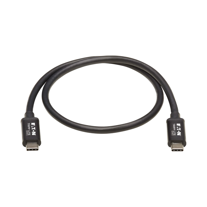 Tripp Lite Thunderbolt 3 Passive Cable (M/M), 40 Gbps, 5A 100W Power Delivery, 4K/60 Hz, 0.5 m (1.6 ft.), Black — Being Shipped
