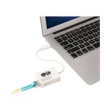 Tripp Lite USB 2.0 Ethernet NIC Adapter, 10/100 Mbps, 100Base-FX, LC, Multimode Fiber, White — Being Shipped
