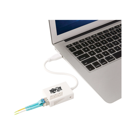 Tripp Lite USB 2.0 Ethernet NIC Adapter, 10/100 Mbps, 100Base-FX, LC, Multimode Fiber, White — Being Shipped