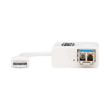 Tripp Lite USB 2.0 Ethernet NIC Adapter, 10/100 Mbps, 100Base-FX, LC, Multimode Fiber, White — Being Shipped