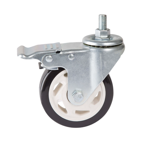 Tripp Lite Locking Caster Kit for Rolling TV/Monitor Carts, Heavy Duty, Swivel, 4 in. Diameter, 4 Casters — Being Shipped