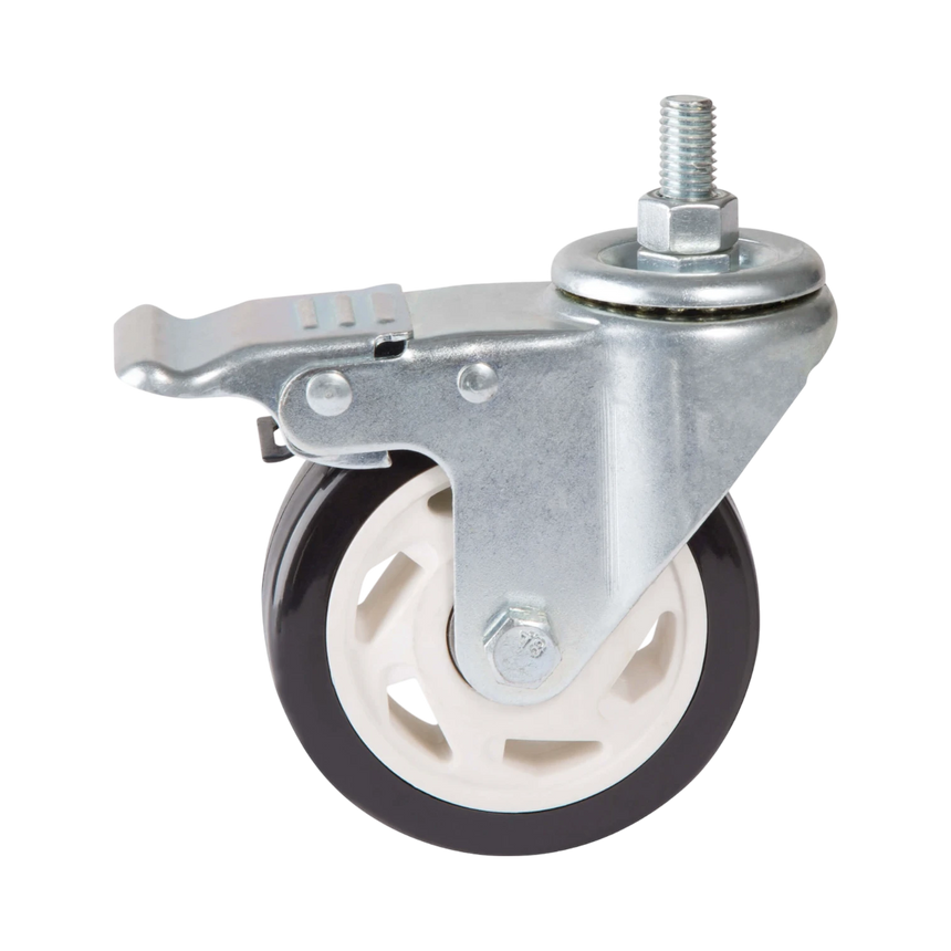 Tripp Lite Locking Caster Kit for Rolling TV/Monitor Carts, Heavy Duty, Swivel, 4 in. Diameter, 4 Casters — Being Shipped