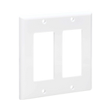 Tripp Lite Double-Gang Faceplate, Decora Style, Vertical, White, TAA — Being Shipped